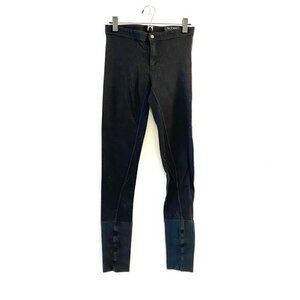 Rag & Bone Womens Equestrian Pants Black Stretch Flat Front Cotton Blend 28